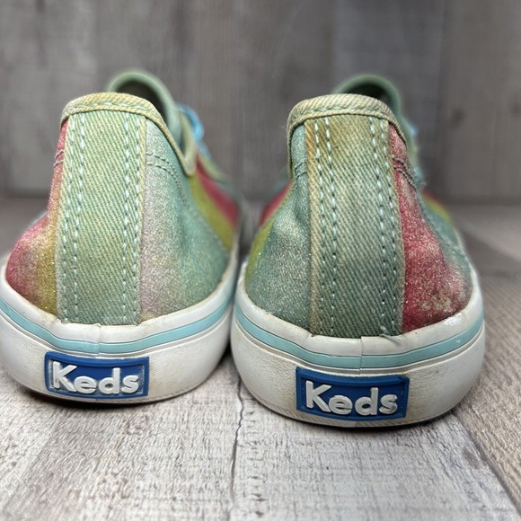 Keds Double Up Glitter Rainbow Girls Sneakers Multicolor Size 5 M KY55181 - Picture 10 of 16
